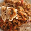 Μακαρόνια ντίνκελ με κιμά σόγιας | Dinkel Spaghetti with soy mince